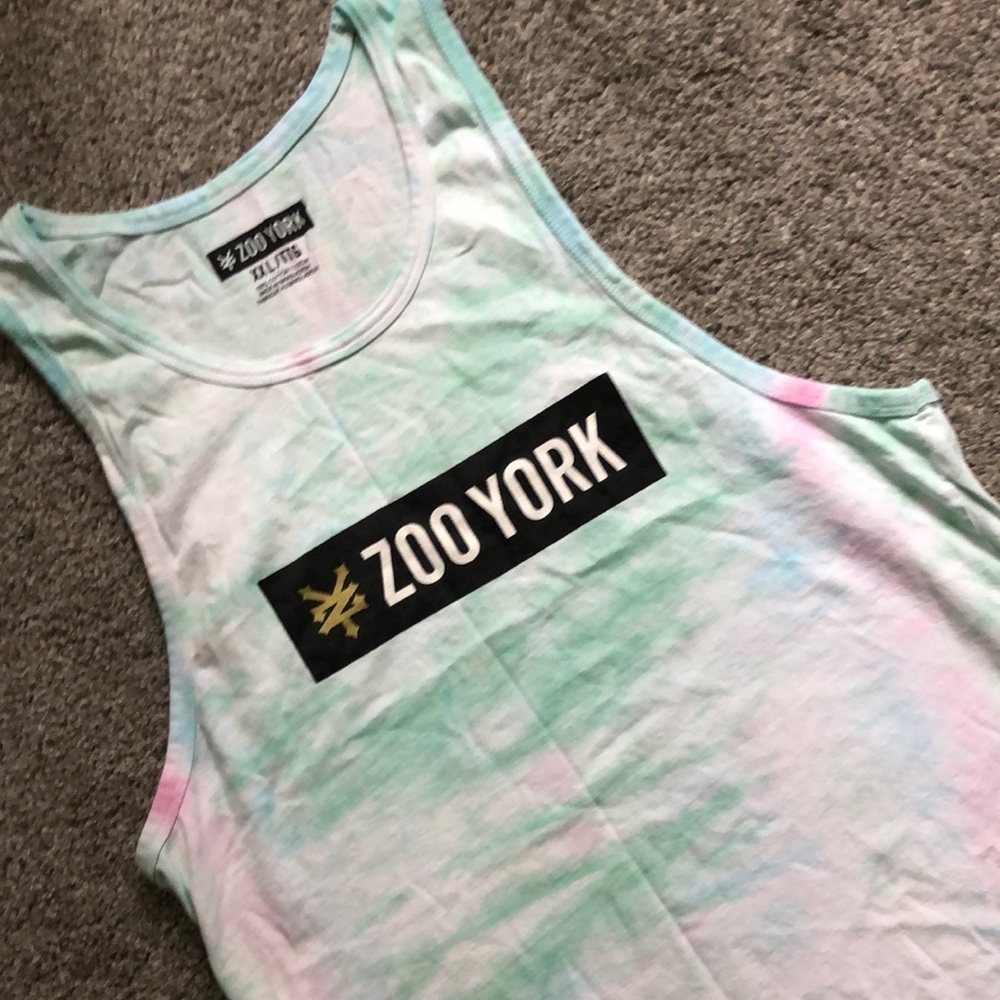 Zoo York beach muscle tie dye tank top shirt